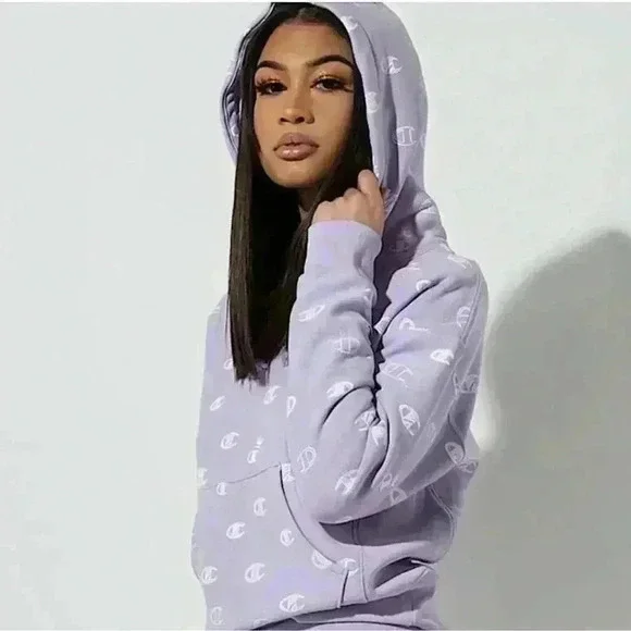 Limited Edition Lilac All Over Print Champion Sweatshirt- Size Small - Picture 3 of 9